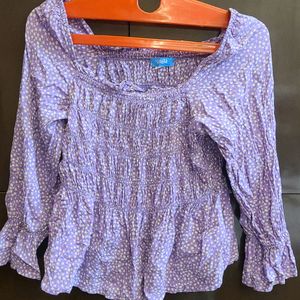 Lavender Bell Sleeve Top