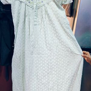 Beautiful Chikankari Gown/nighty