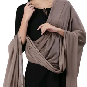 Chiffon Solid Grey Women Dupatta