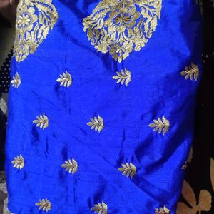 Blue Saaree With Readymade Blouse