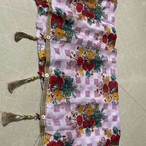 Printed  Linen kota Saree