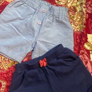 two branded shorts like new