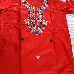 Red Color Beautiful Kurti