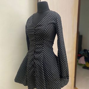 Polka Dot Bell Sleeve Dress