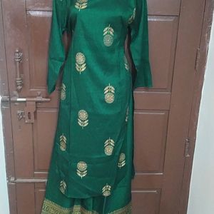 Beautiful Green Kurti Set No Dupatta