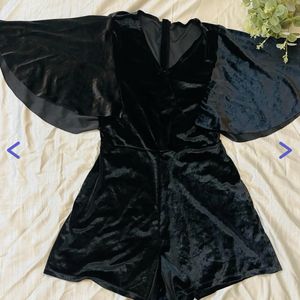 Black Velvet Playsuit