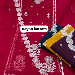 Fancy Rayon Cotton Pakistani Dress Material