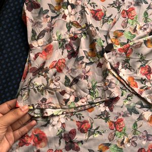 Floral Print Short Kurta