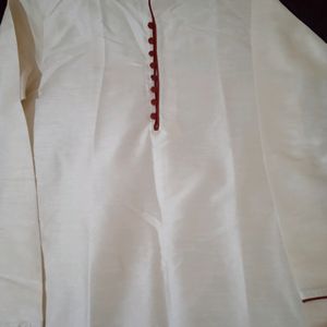 Men Silk Cotton Kurta Pajama Set