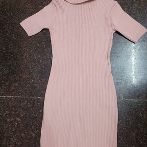 Bodycon Peach Color Dress