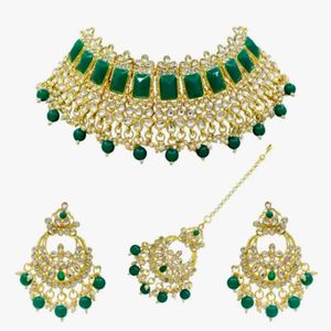 Necklace, Earing, Mangtika Jewelry Set