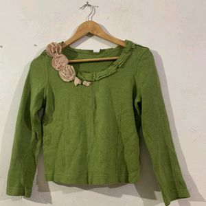 Woolen Flower Design Sweater