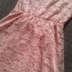 Pretty Peach Dress Laced