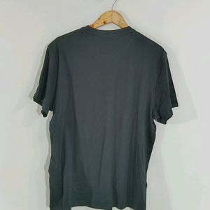 Black Plain Casual T-shirt (Men)