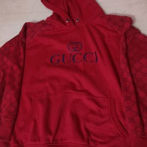 RED HOODIE SWEATSHIRT