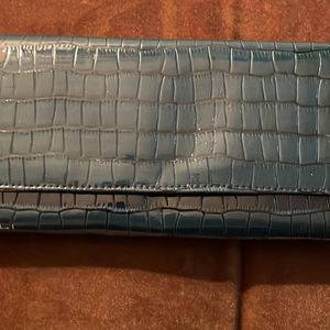 Metro Leather Clutch ( Dark green)