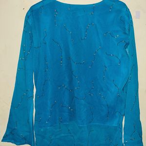 Beautiful Blue Long Sleeves Top 🩵