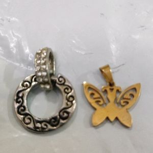 Combo Silver And Gold Plated Pendants