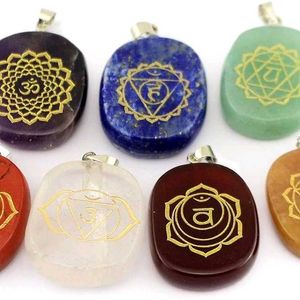 Reiki Chakra Healing Crystal Pendant Necklace