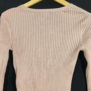 H&M Light Brown Crop Top (Women)