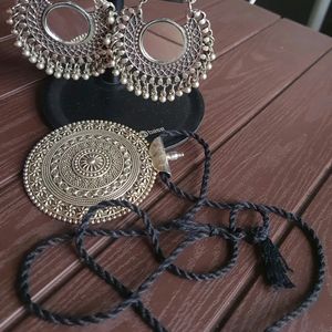 Balck Metal Combo Chandbali Set