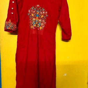 Red Kurta For Women