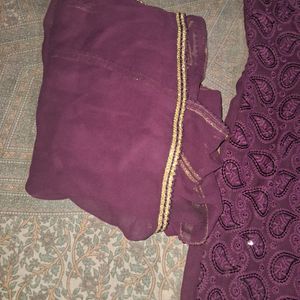 Purple Kurta Set Wid Dupatta 💜