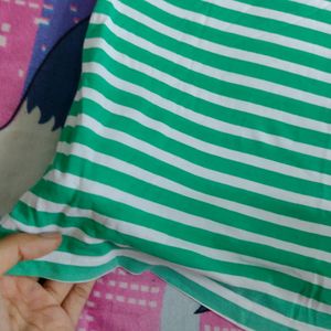 Trendy Tshirt With Green And White colour