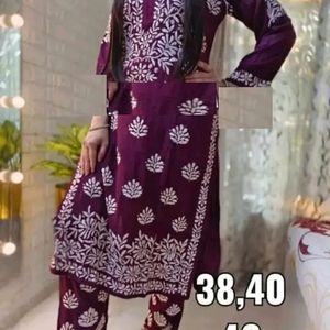 Beautiful Chikankari Kurti Set