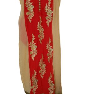 Georgette Stitched Kurta With Attach Sleeves