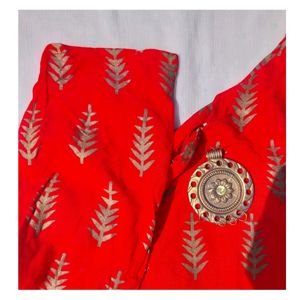 Red Short Kurti/Top