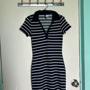 H&M BODYCON STRIPED DRESS