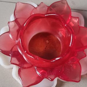 Lotus Tea Light Holder With Free Small Coaster