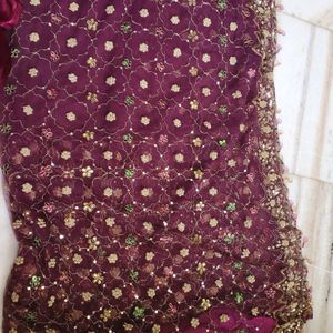 PURPLE GEORGEOUS 👌 ❤️ 😍 NETTED SAREE 🥻 💜