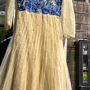 Golden Anarkali Suit For Women