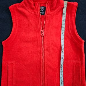 Red Flecced Half Jacket 2-3 Years