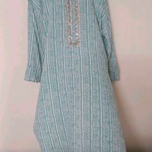 Sky Blue Casual Kurti