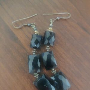 92.5 Smoky Topaz Long Earrings