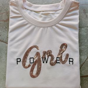 🤍 White Power Girl Tshirt