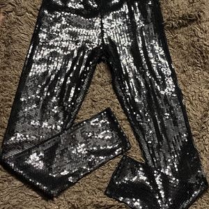 Stretchable Sequin Pants