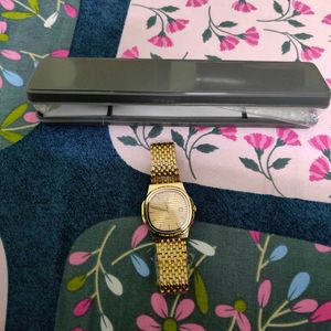 Clasico Brand New Stainless Steel Watch - Golden