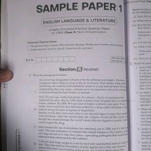 Arihant Class 10 Sample Paper