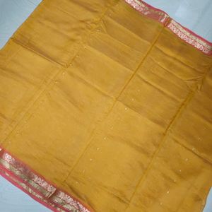 Pure Gadwal Silk Zari Woven Saree💛🧡