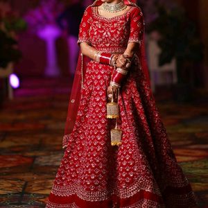 Bridal Lengha Red Colour