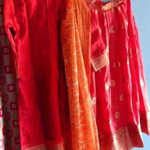 Women Kurta , Skirt And Dupatta Set