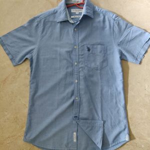 U.S. Polo Sky Blue Shirt For Men.