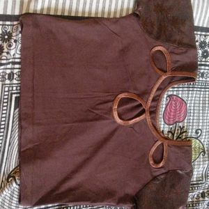 New Elastic Stretchable brown Readymade Blouse