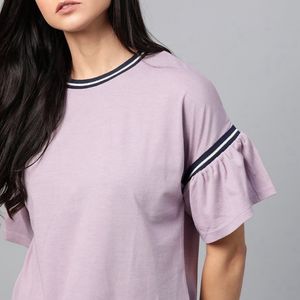 Roadster Lavender Bell Sleeve Top