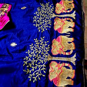 Navy Blue Saree