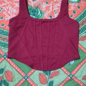 Maroon Corset Top